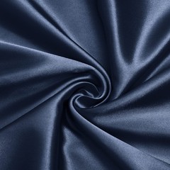 Charmeuse Satin Fabric by The Yard, 60 Inch Wide Navy Blue Satin Fabric Shiny…