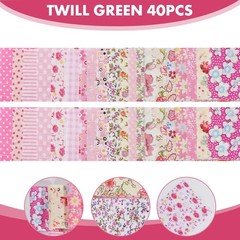 40 PCS Jelly Roll Fabric 2.5×20 Inch Cotton Quilting Strip Bundle Pink