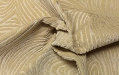 DONGHIA BELMONTE CREMA ZEBRA ANIMAL VELVET MULTI USE FABRIC 4.25 YARDS 50″W