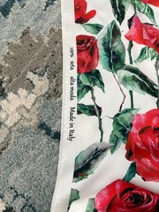 Dolce & Gabbana Rose Dress Deadstock Silk Satin Fabric