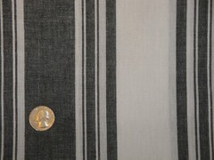 Dunroven House Farmhouse Awning Stripe Black White Woven Cotton Homespun Fabric