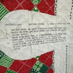 Vintage Spring Mills 2 Christmas Stocking Cut Sew Quilt Fabric Panel 4640