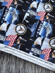 Sykel Enterprises US Navy Fabric 100% Cotton -2 yards 1489-04 Pattern 021-N