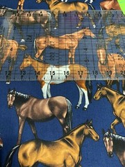 Fabric Horses Wild Mustangs on Navy Blue TIMELESS TREASURES Cotton 1/4 yard 8120