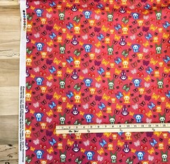 Skelanimals Pink Butterfly & Characters Fabric by the 1/2 Yard SK-0016-0C
