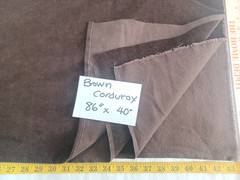 Brown Thin Ribbed Corduroy Cotton Fabric 1 piece 86″ x 40″