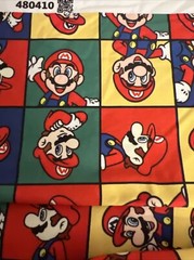 Super Mario Bros Multicolored Cotton Material 60”L – 19” W Material Code 480410