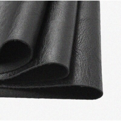 Black Leather Fabric 2 Yards Soft Grain