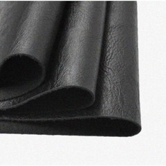 Black Leather Fabric 2 Yards Soft Grain