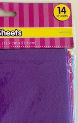NEW Crafters Square Craft Felt Sheets 5.5”x8.5” Multicolor 14 Sheets Pack Sealed