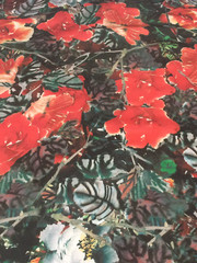 Hardy’sTextile 100%Silk Satin Digital Print DIY Dress Scarf Skirt Top Skirt(#55)