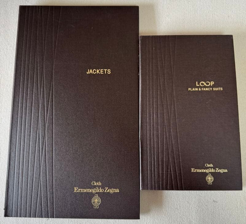 Ermenegildo Zegna Fabric Sample Book Set of 2 LOOP JACKETS Swatches Bunch