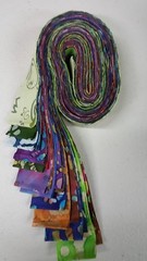 50-1.5″ MIXED colors, BATIK strips, honey bun, quilt, cotton fabric-grab bag