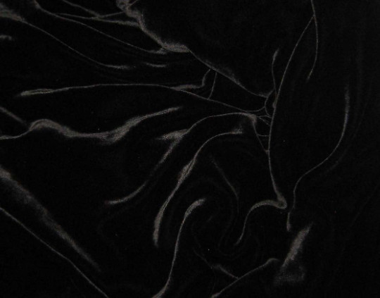 BLACK Silk Velvet Fabric