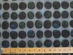 Harmony Swirls Green Blue Black White Cotton Fabric BTHY