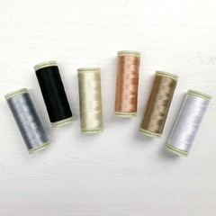 WonderFil Sue Daley Designs Neutrals Specialty Threads, 6 x Small, Neutral