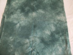 1 yard yd prewashed GREEN MOTTLED Hand dyed BATIK cotton quilt fabric OOP vtg