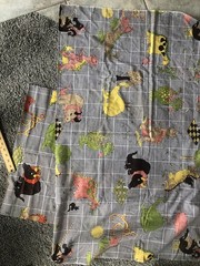 Vtg Large Remnants DINOSAUR Quilting Multi Two Piece 60×40 and 40×40