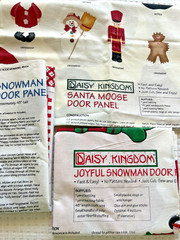 VTG 90s Daisy Kingdom Santa Moose Joyful Snowman Door Panels Cut N Sew Lot of 3