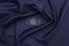 Reda 1865 premium Italian wool suiting fabric 150’s classic navy striped 3.4 m