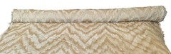 Heavy Beige Chevron Flame Stitch Jacquard Fabric 56″ Wide Upholstery Drapery