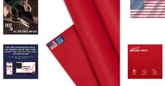 Versatile 36″x54″ Red Marine Vinyl Fabric for Boats and DIY Projects – 1 Yard