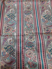 Paisley Stripe Darker Pastel Colors 1.5 Yards 45″ Wide Med Weight Upholstery