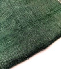 Antique Japanese Kaya Hemp Fabric Deep Green 90x290cm Boro Textile Remake