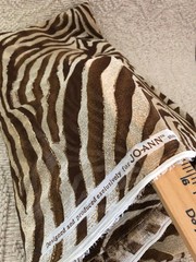 Jo-Ann Fabric 128 x 56 inches piece-56-Wide Brown & Cream Sheer Zebra Print