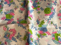 Vintage NEON Jungle Zebra Lion Giraffe Unbranded Fabric approximate 44”x 98”