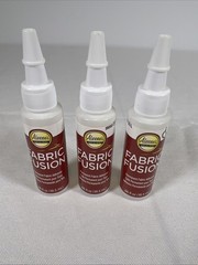Aleene’s Fabric Fusion Glue Adhesive Washable Flexible Craft Bond 3 Pk (1 Open)
