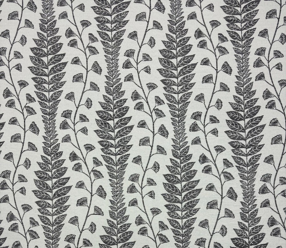 BALLARD DESIGN LUCIA BLACK InsideOut® FLORAL LEAF VINE FABRIC BY YARD 57″W