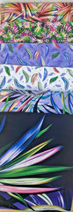 POSH PALMS BUNDLE – PANEL PLUS 6.5 YARDS CO-ORDINATING FABRIC BY QT FABRICS
