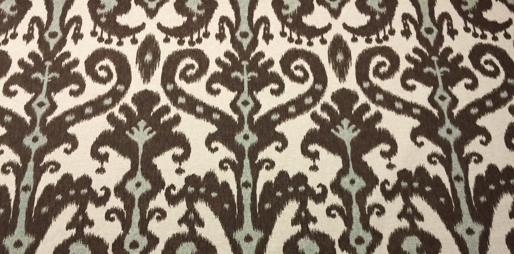LACEFIELD DESIGNS MARRAKESH COBBLESTONE BROWN BLUE BATIK IKAT FABRIC BY THE YARD