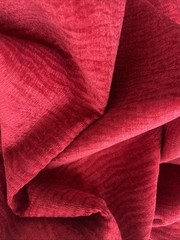 Upholstery Chenille Red Drapery home fabric the yard 56″ Wide
