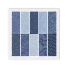 Blue Color LAYER CAKE: 20) 10″ x 10″ Squares, 100% Quilting Cotton Fabric