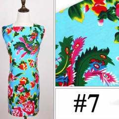 1M Flower Print Cotton Fabrics for Clothes Bedding DIY Chinese Ethnic Style SPW
