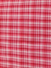 Red Check/Plaid Fabric, by the Yard, Homespun