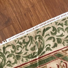 BTY Flourish Stripe Interior Decor Fabric Green Beige