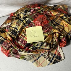 Vibrant Plaid Argyle Knit Fabric 3 Yards x 44″ Wide Yellow Black Red Blue Green