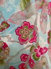 Fabric Lot 3 Yards 31 Inches 64 W Floral Sheer Stretch Knit Lingerie Dress