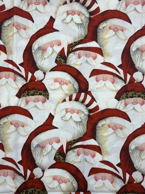 Leopard Santa Fabric Brother Sister Design Studio Cotton 44″ 1.5 Yards