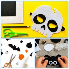 Láminas de fieltro cuadradas de 30 x 30 cm para manualidades, no tejidas