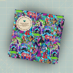 Disney Villains Characters PurpleBlue DBP 1 Yard Fabric Seamless Design App59x36