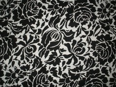 #524 Black White Large Roses Floral 60″ x 40″ New
