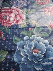 VTG~Chintz~Stanley King Studio VAT DYE~Screen Print~TEFLON Finish~56″ x 120″~
