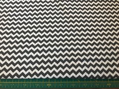 Small Chevron Gray 100% cotton fabric sold by the yard #503