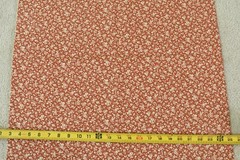 34″ Long, Vintage, Cream Floral on Rust Quilt Cotton, V184
