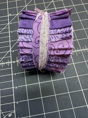 18 PC 2.5″ Jelly Roll Strips Die Cut Beautiful Mix, Purple bundle of joy