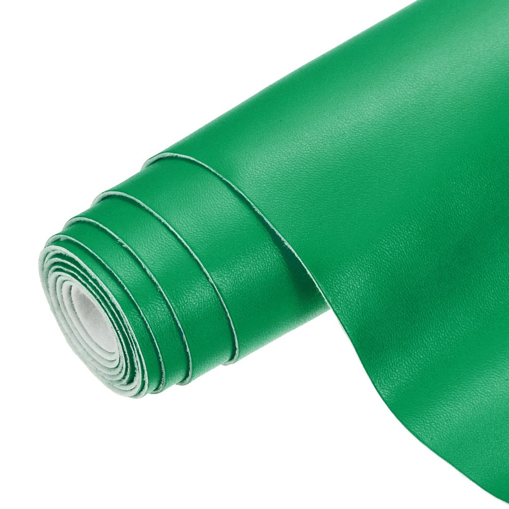 PU Faux Leather Fabric 1 Yards Synthetic Leather Material, Green